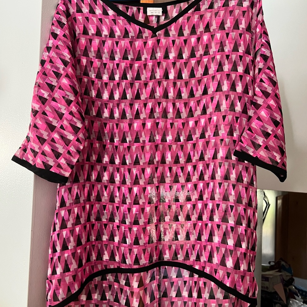 Nue Options Pink Geometric Blouse